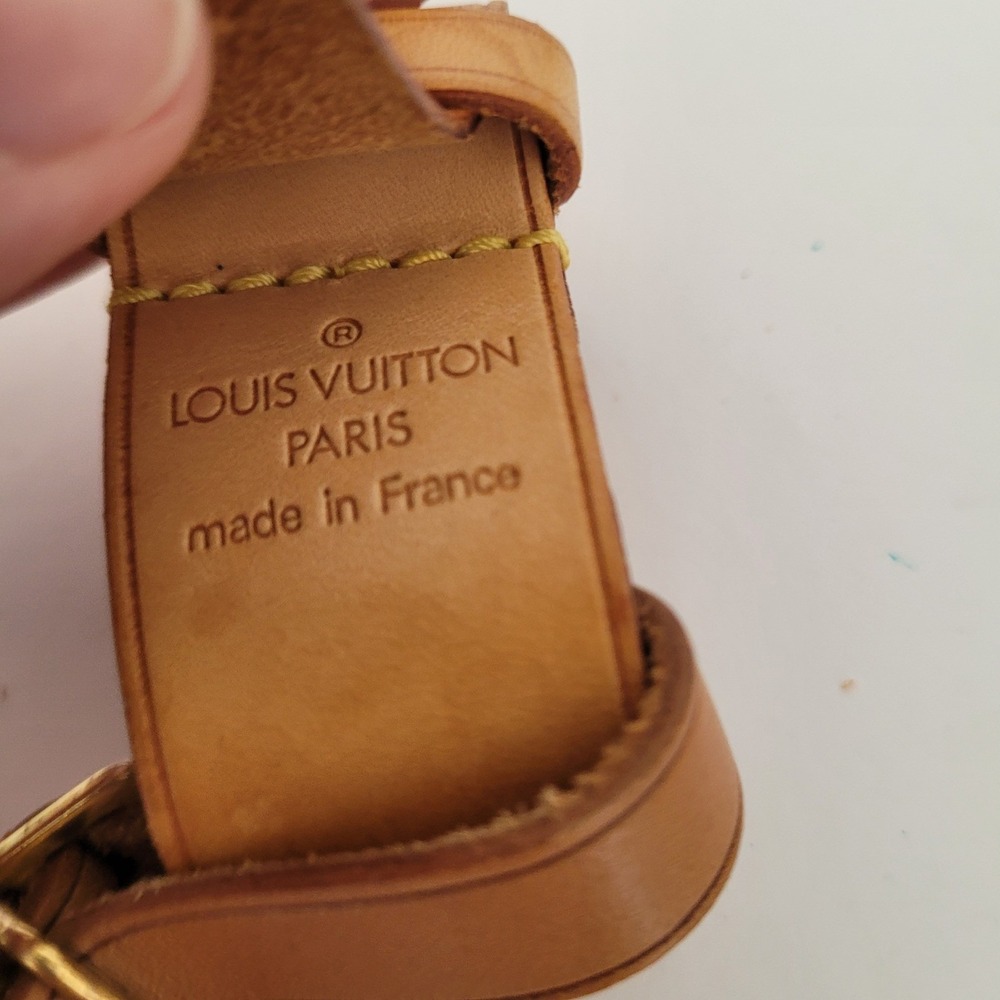 Louis Vuitton Vachetta Leather Luggage Tag and Handle Binder Set Tan Made France - Picture 3 of 6